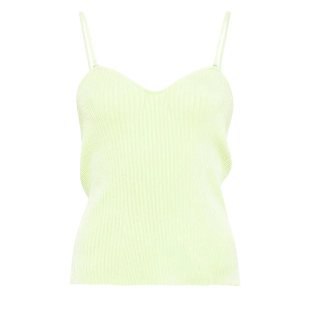 Emporio Armani Light Green Ribbed Sleeveless Tank Top