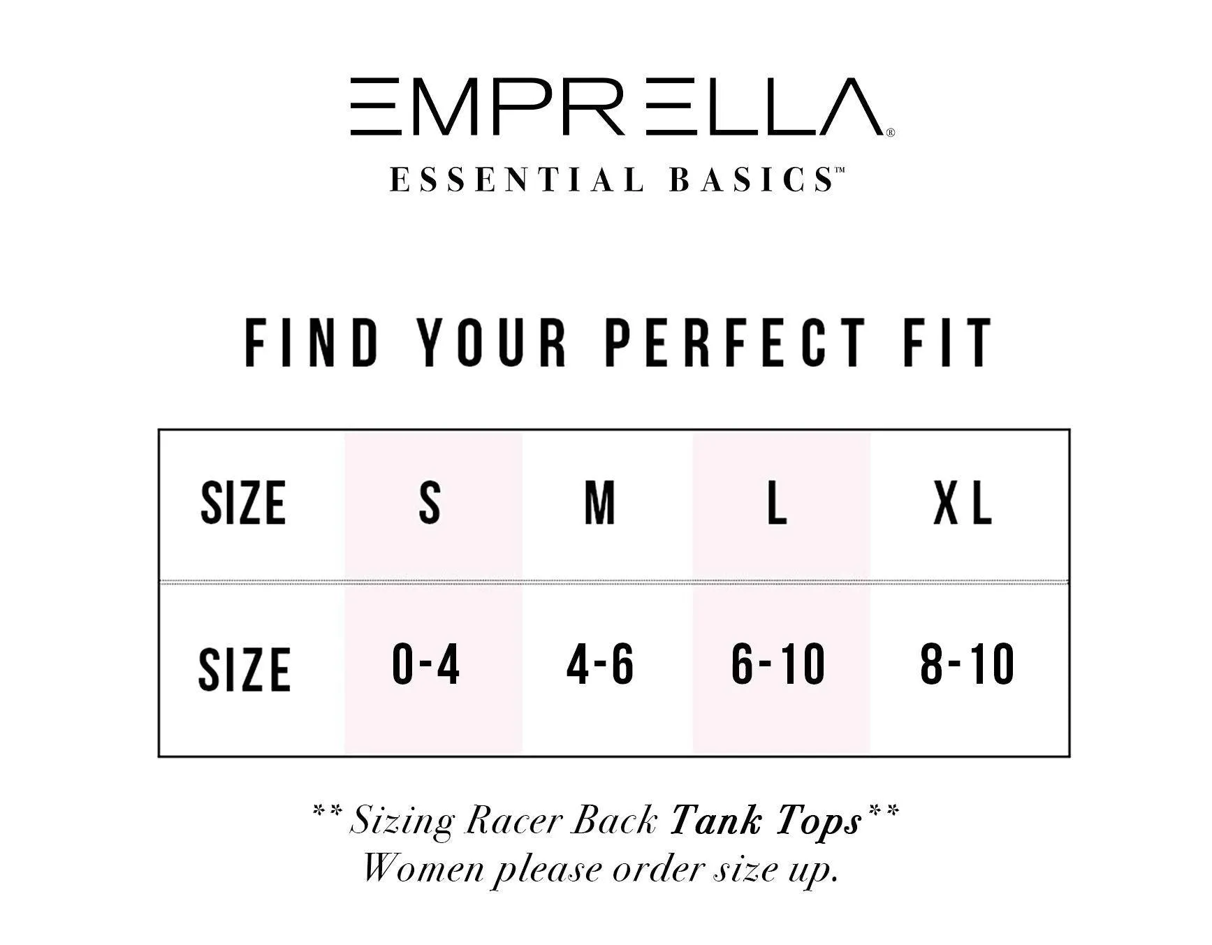 Emprella's Racerback Tank Tops in 4 or 8 packaged sets | Neutral Assorted Packs