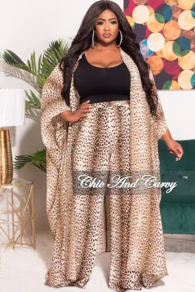 Final Sale Plus Size Chiffon Kaftan in Animal Print (Kaftan Only)