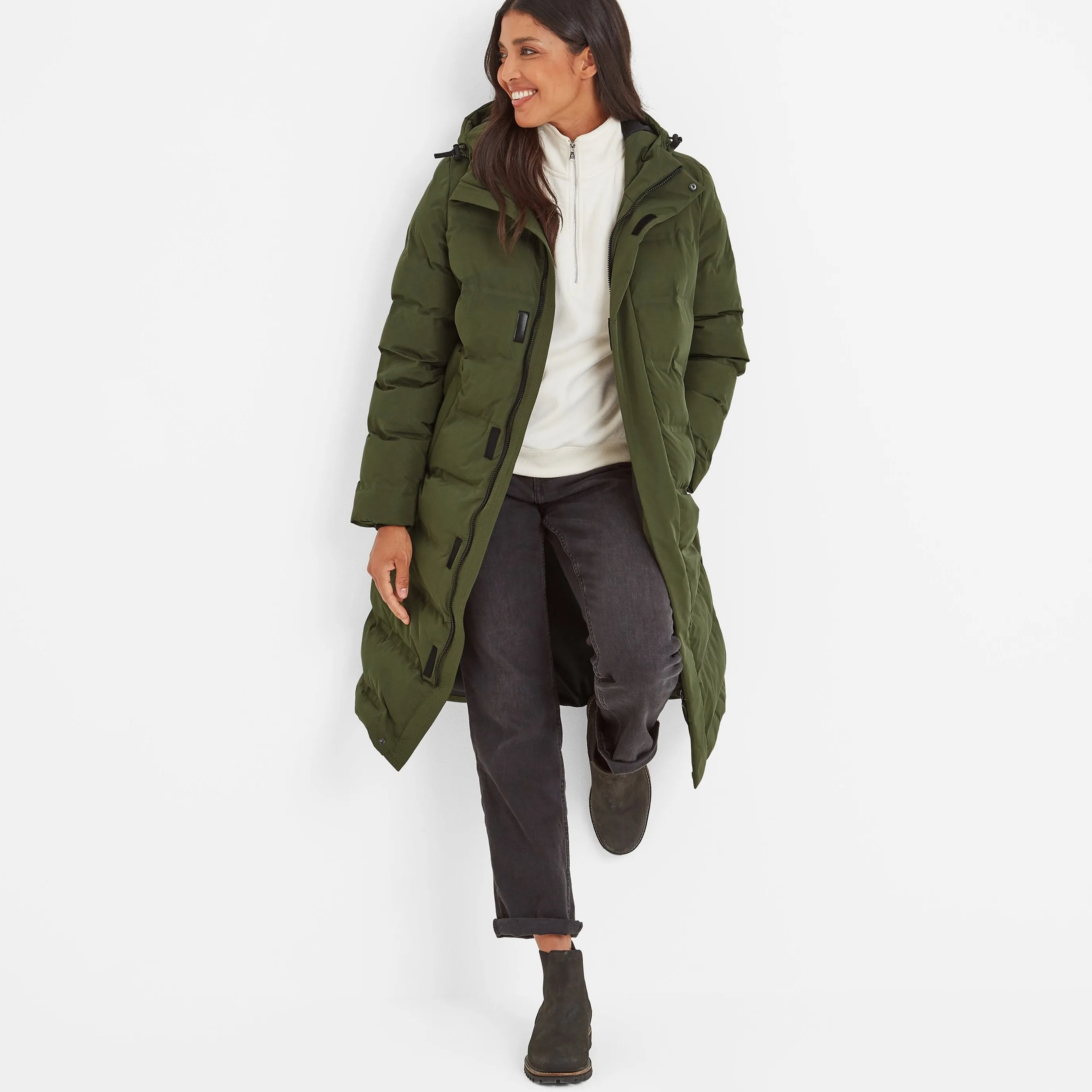 Glaston Womens Parka - Dark Green