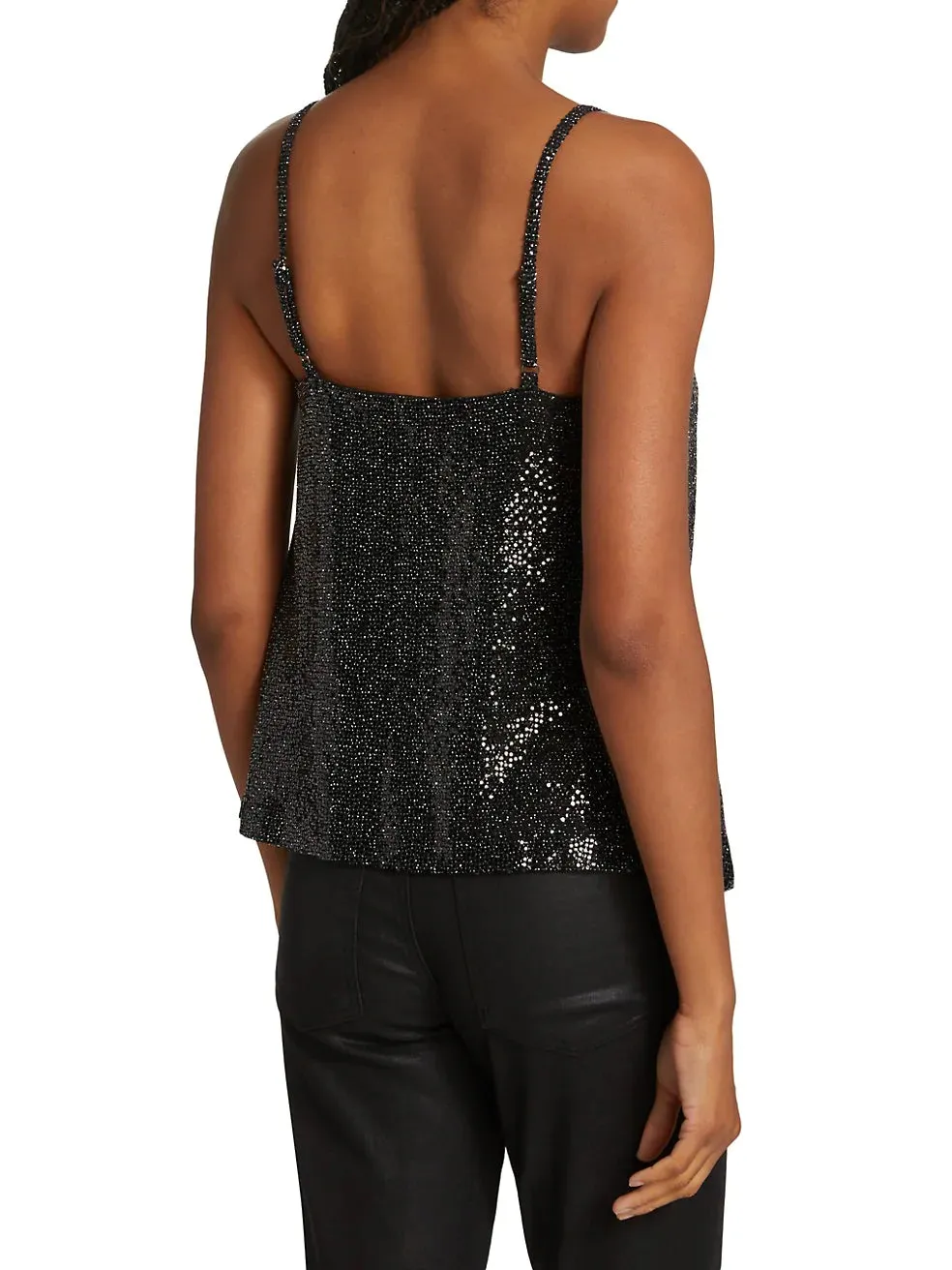 Graham Sequin Tank - Black