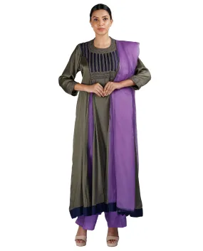 Grey and Purple Salwar