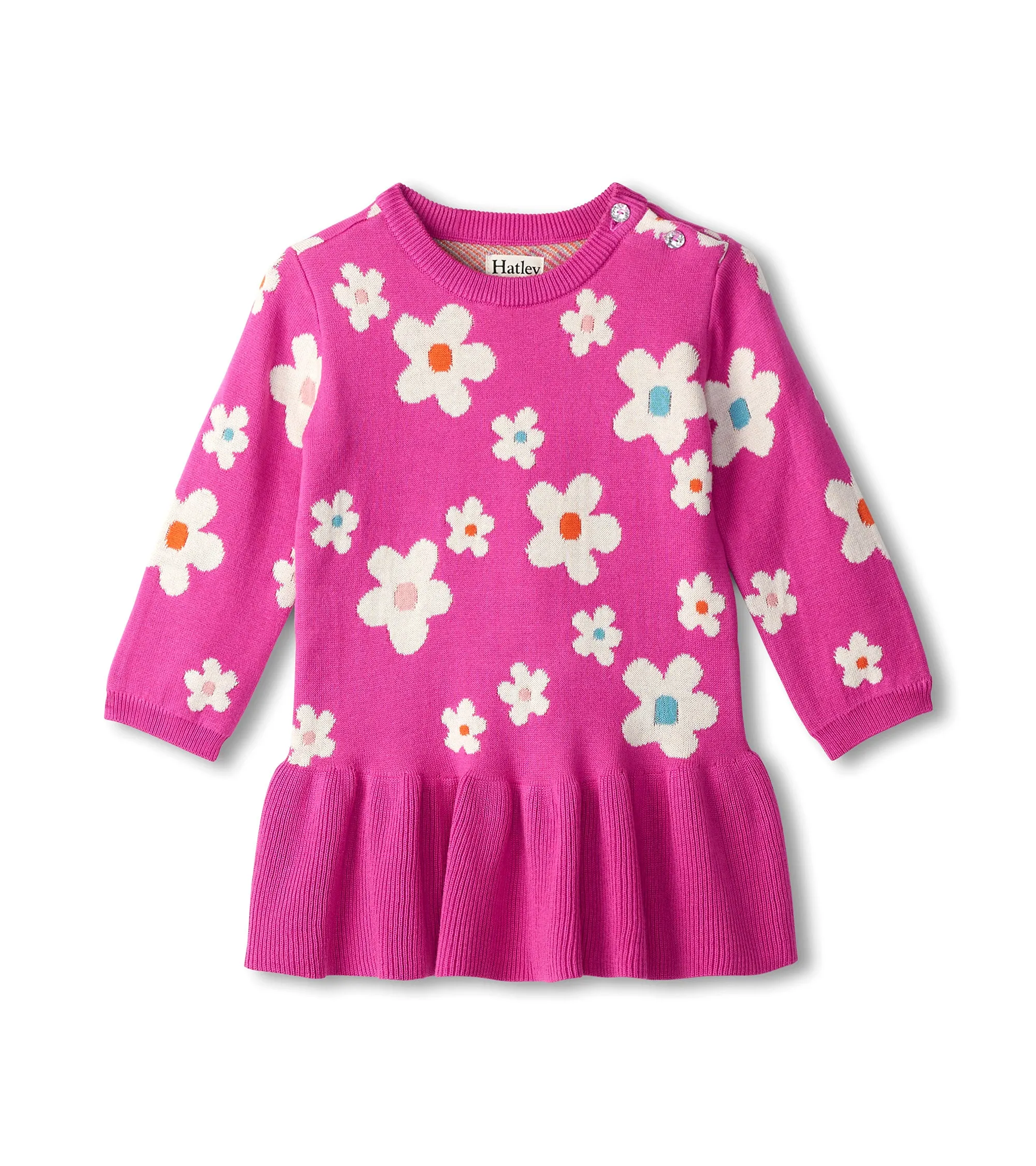 Hatley Flounce Hem Sweater Dress - New Flowers