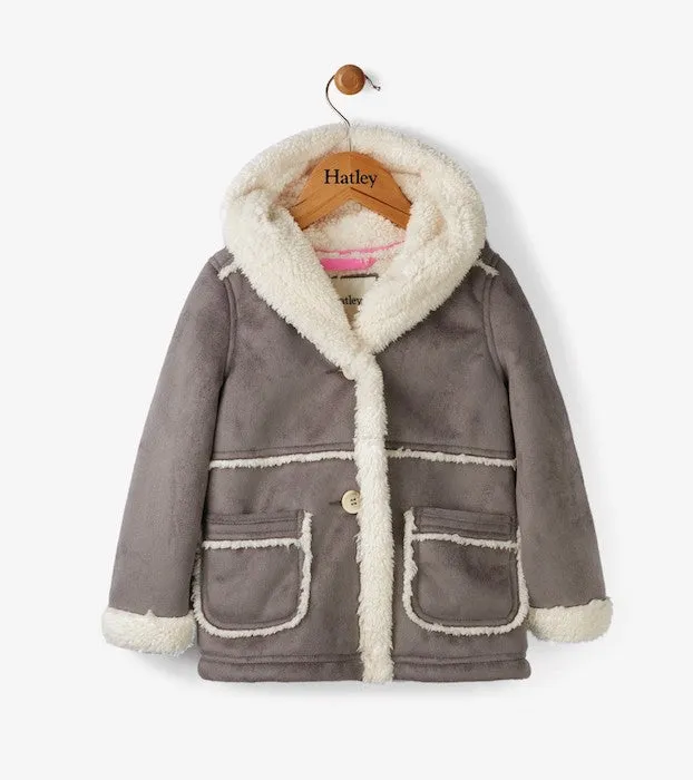 Hatley Taupe Faux Sherpa Jacket