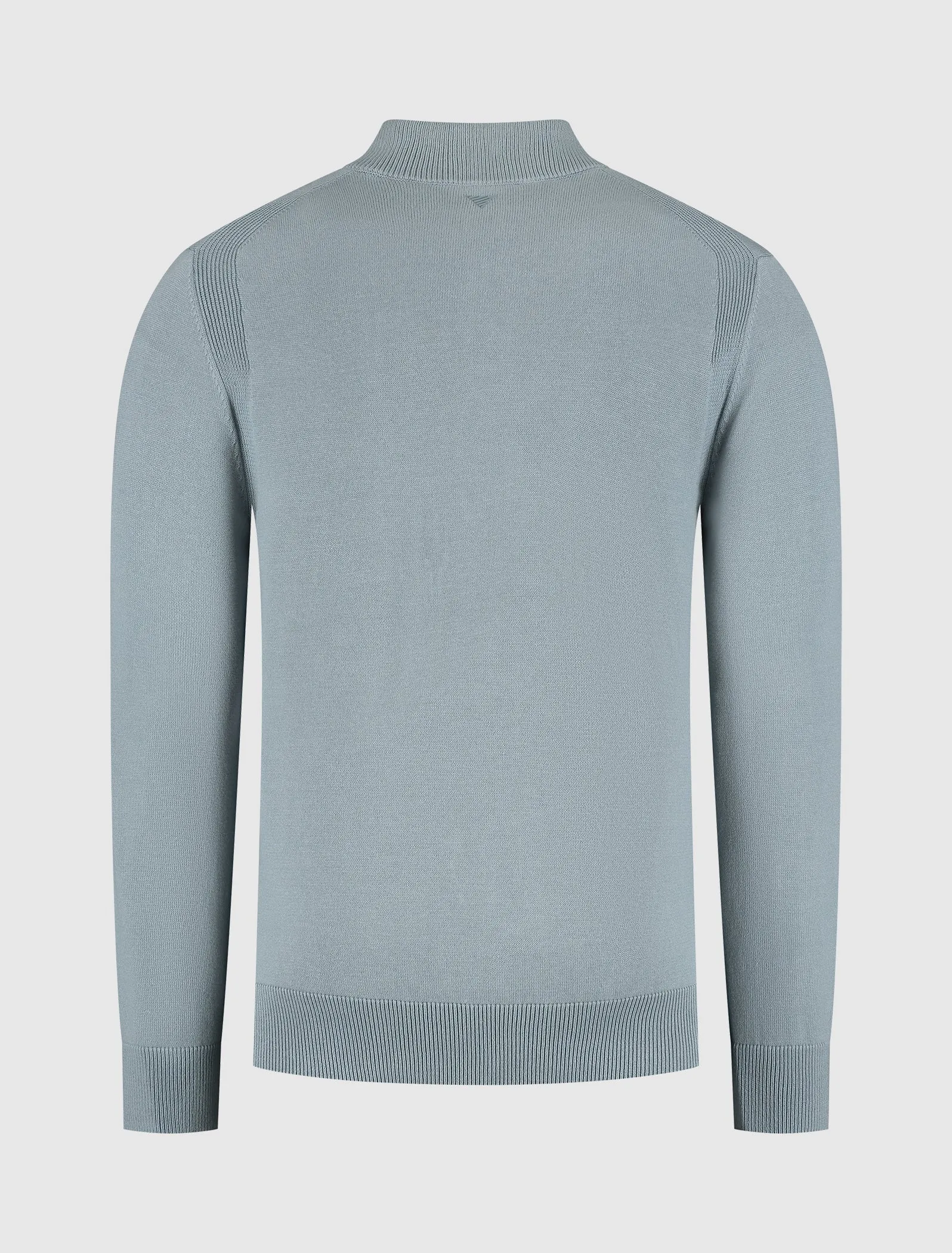 Hidden Halfzip Knitwear | Blue Grey