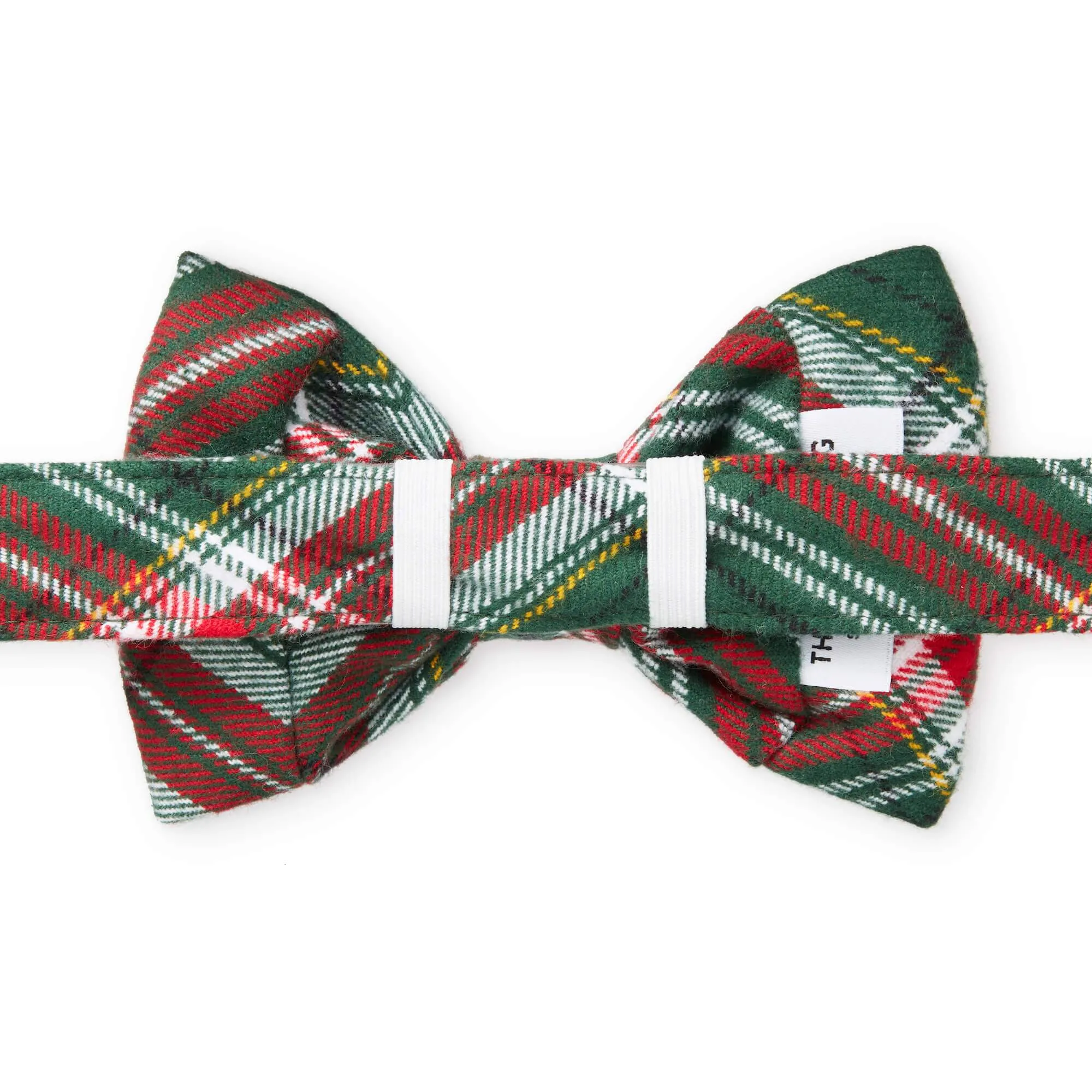 Holly Jolly Plaid Flannel Bow Tie Collar