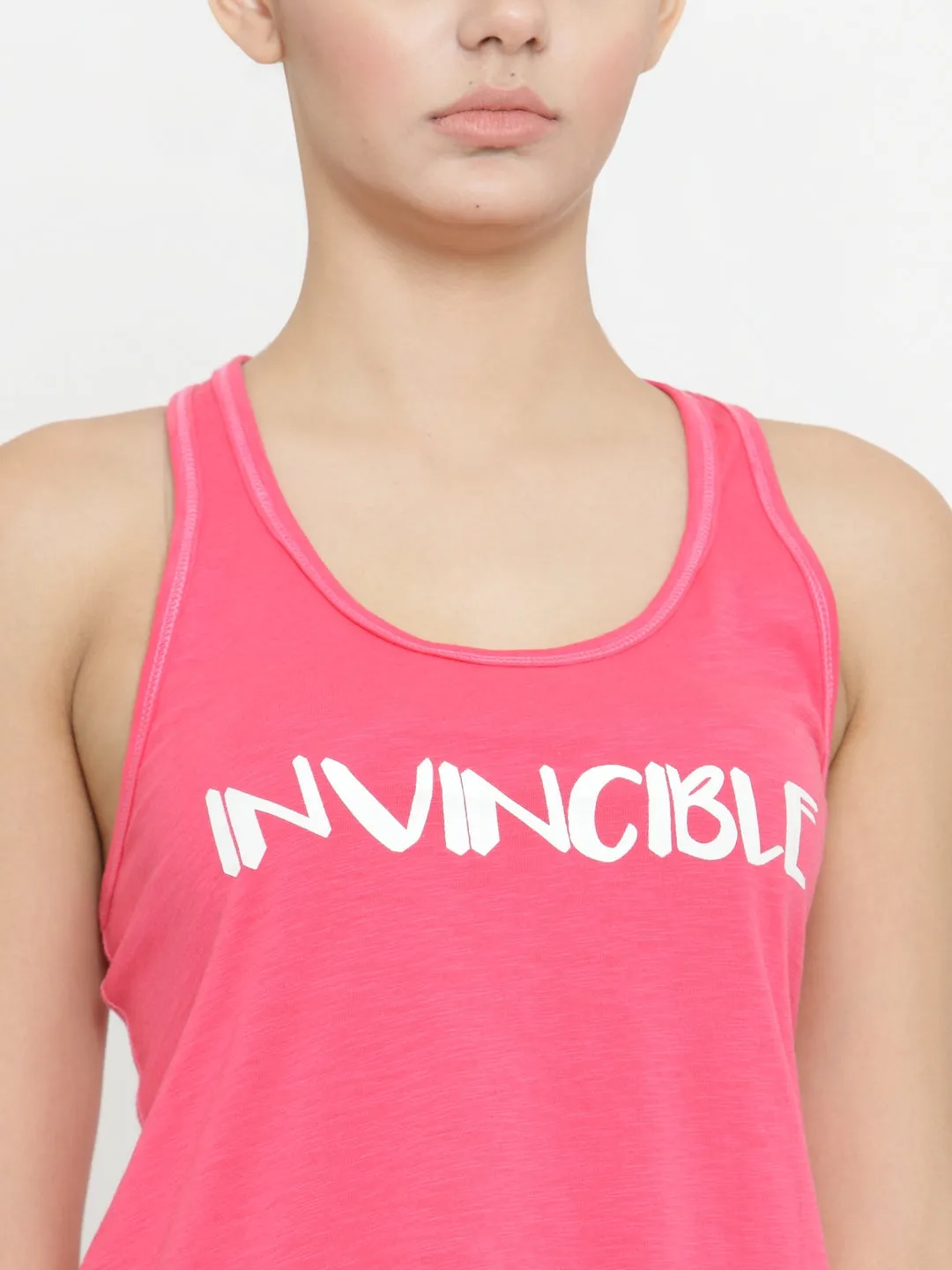 Invincible Women’s Athleisure Slogan Workout Tank Top