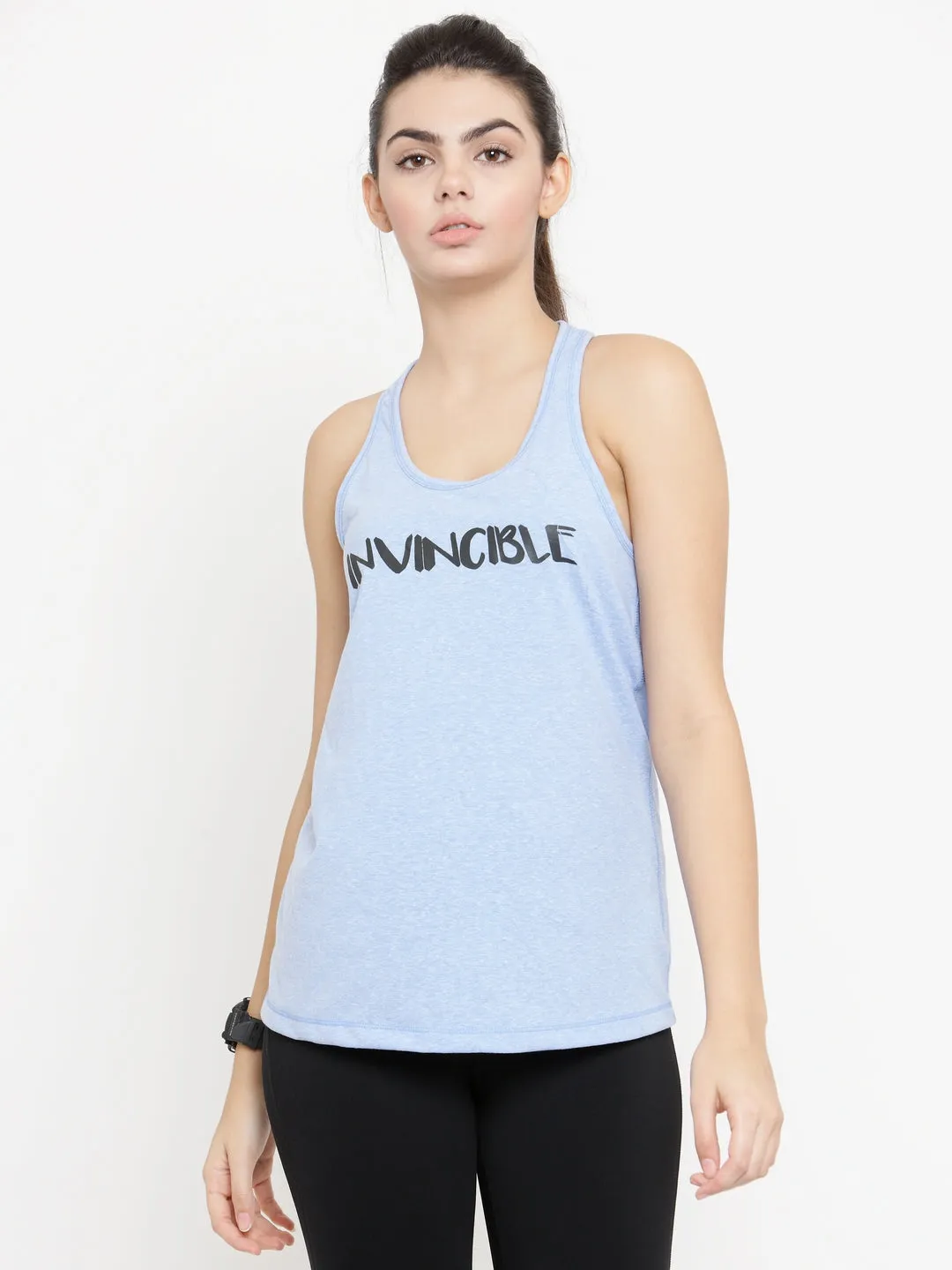 Invincible Women’s Athleisure Slogan Workout Tank Top