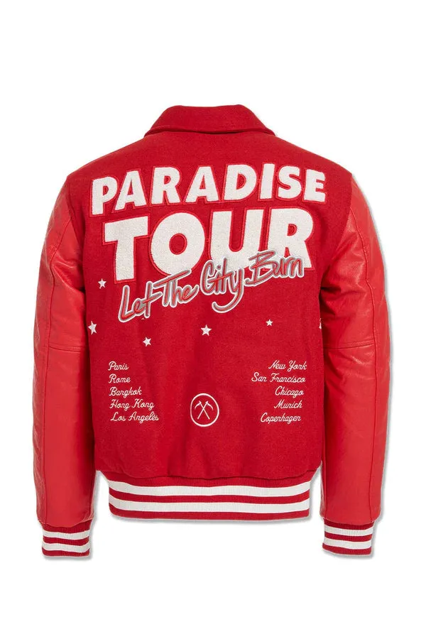 JORDAN CRIAG PARADISE TOUR VARSITY JACKET MULTI COLORS