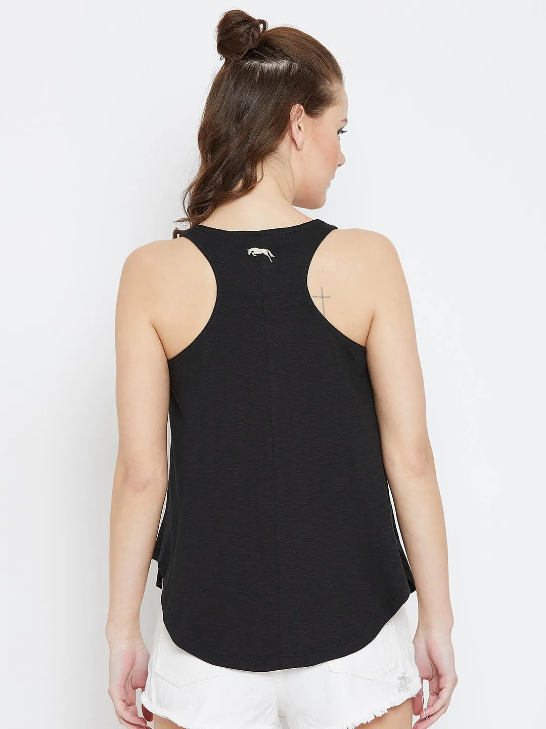 JUMP USA Women Black Solid Tank Top