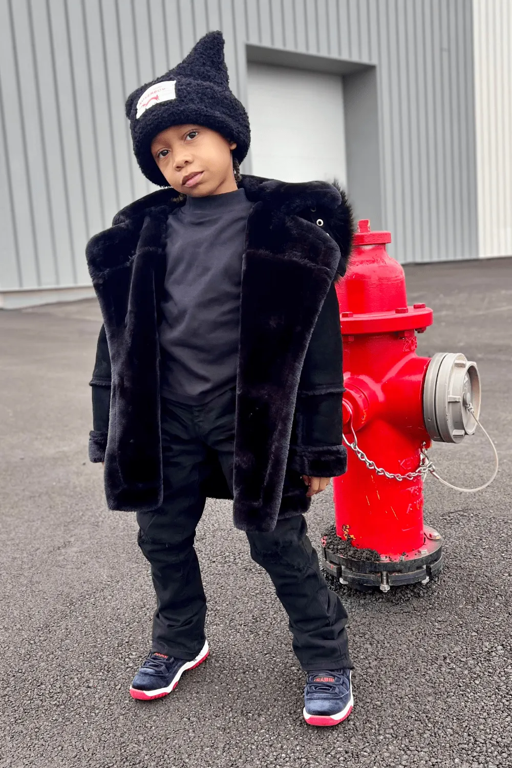 Kids Denali Shearling Jacket (Black)