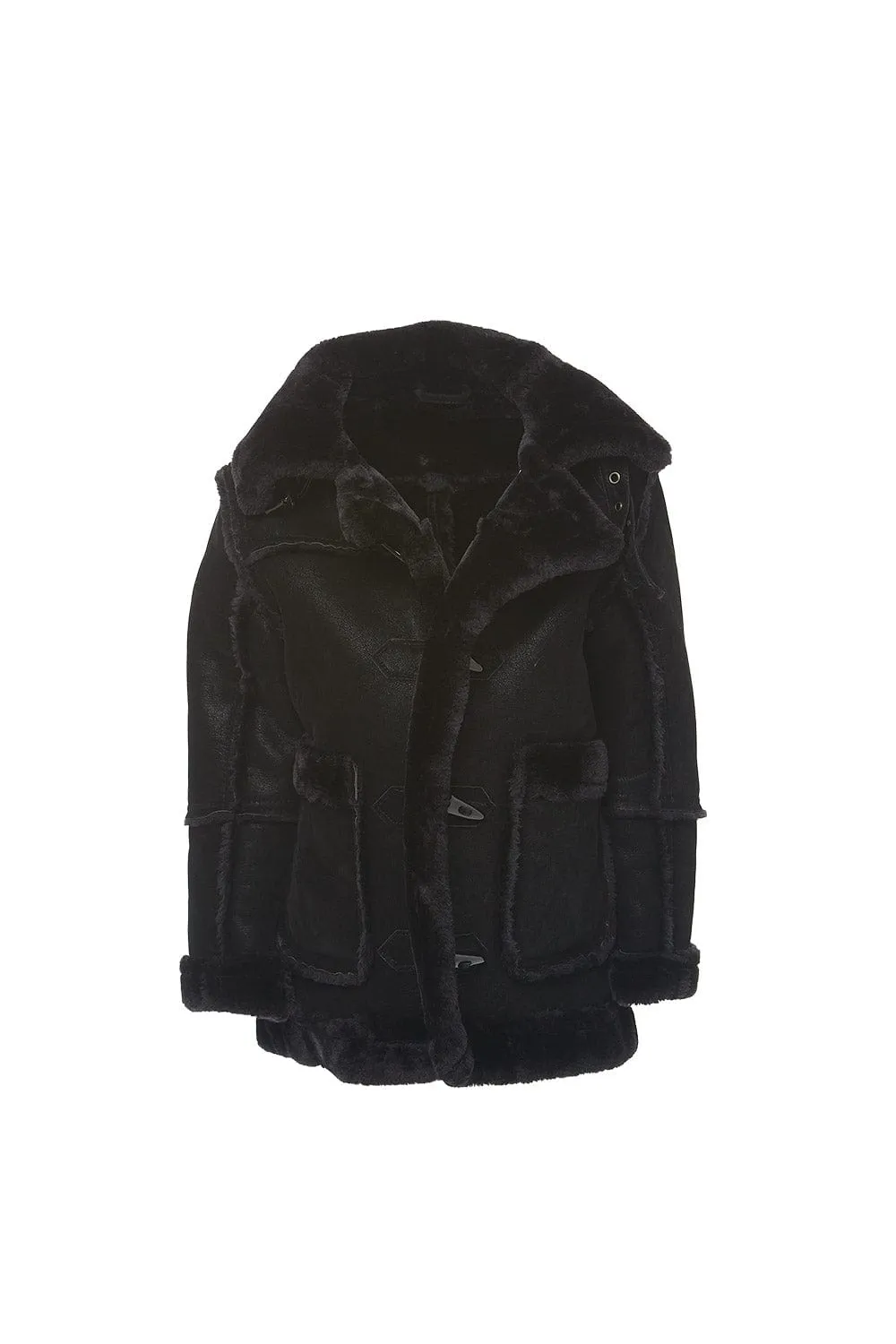 Kids Denali Shearling Jacket (Black)