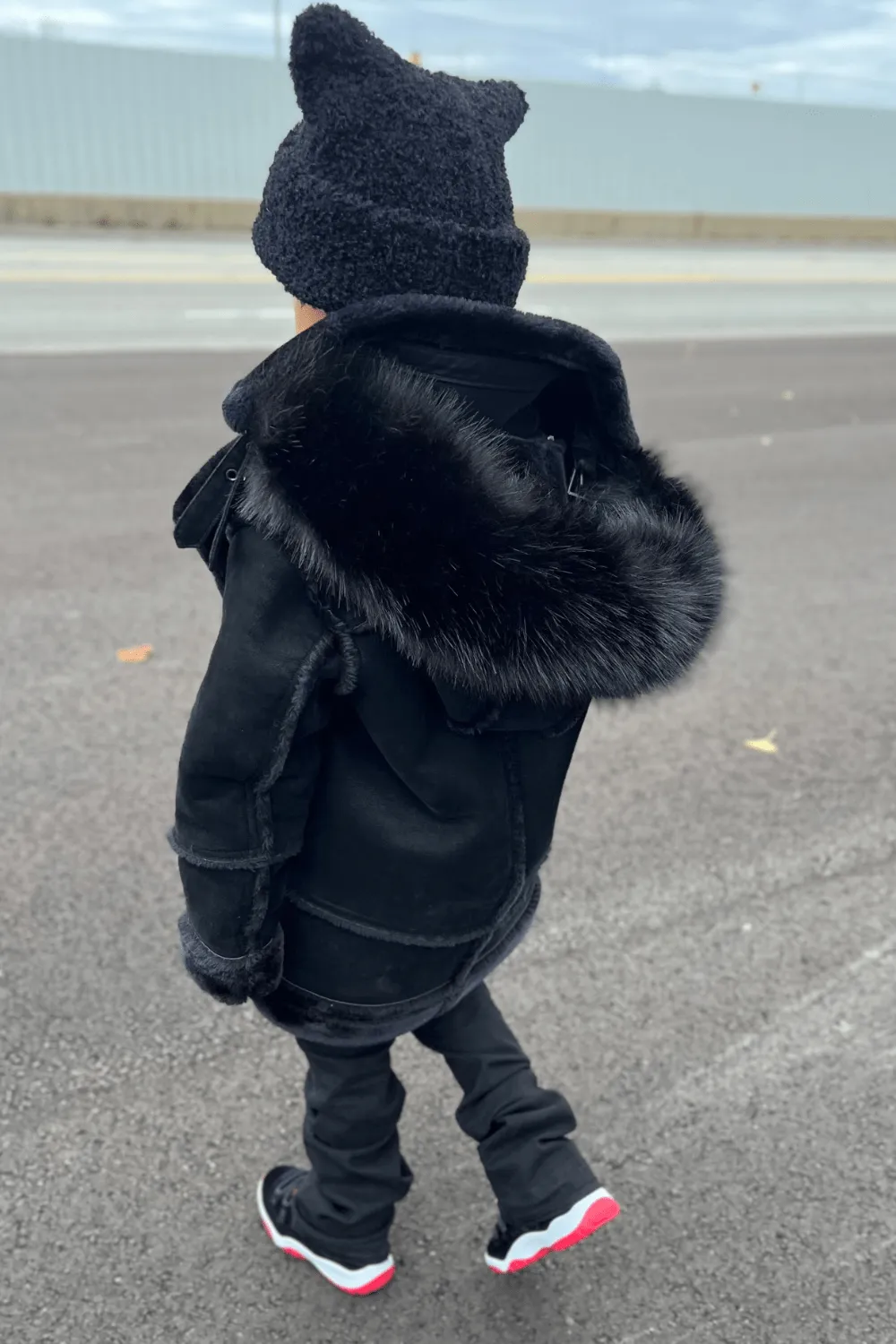 Kids Denali Shearling Jacket (Black)