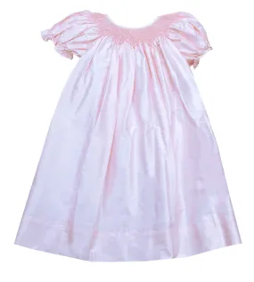 Le' Za Me Silk Smocked Bishop Dress