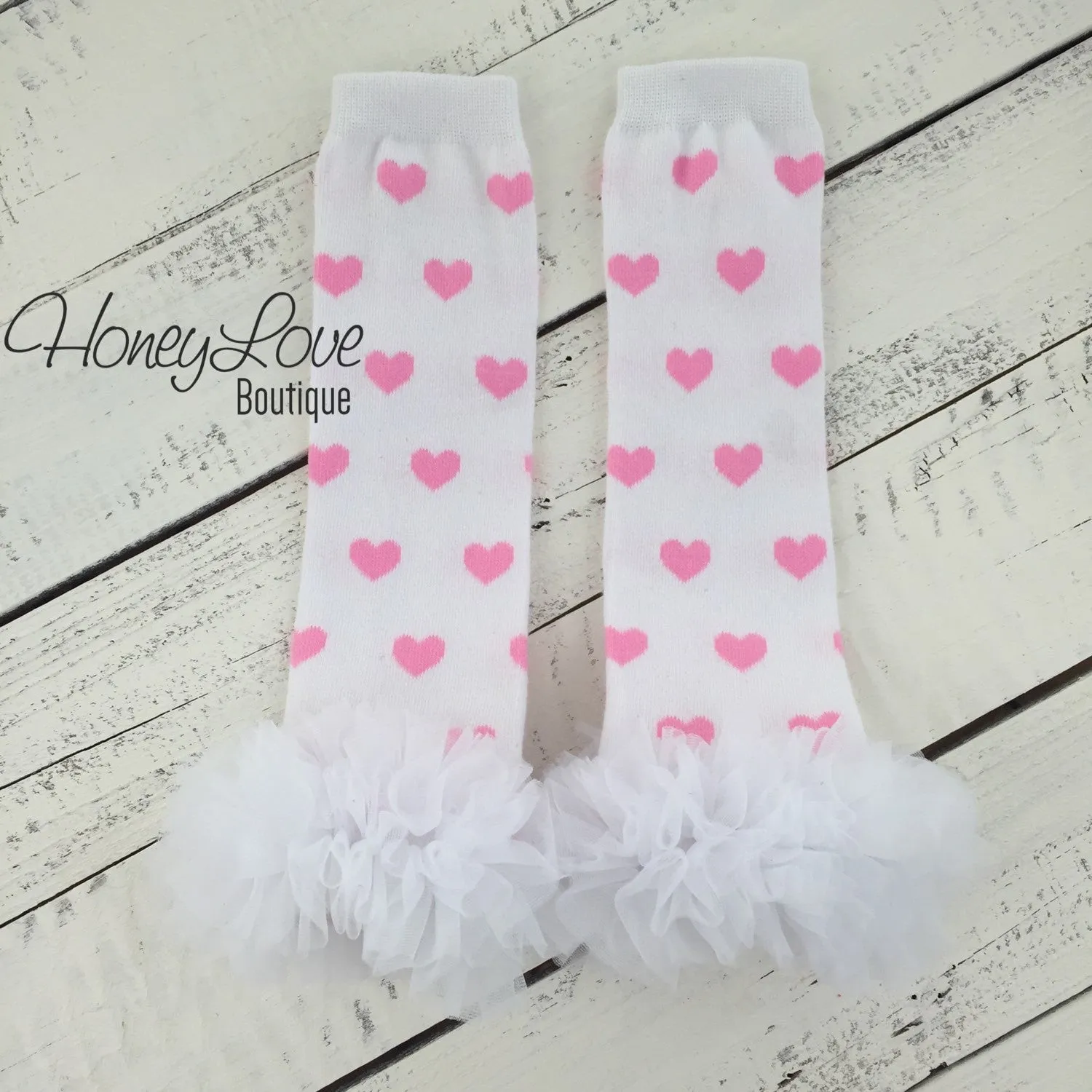 Leg warmers - Light Pink, Hot Pink or Red Hearts