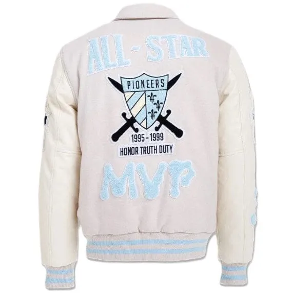 Legacy Edition Mens Varsity Jacket (Cream) - 91650CRM