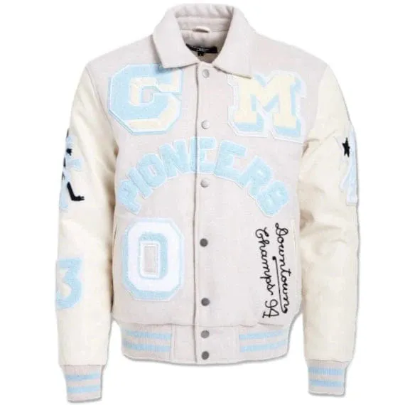 Legacy Edition Mens Varsity Jacket (Cream) - 91650CRM