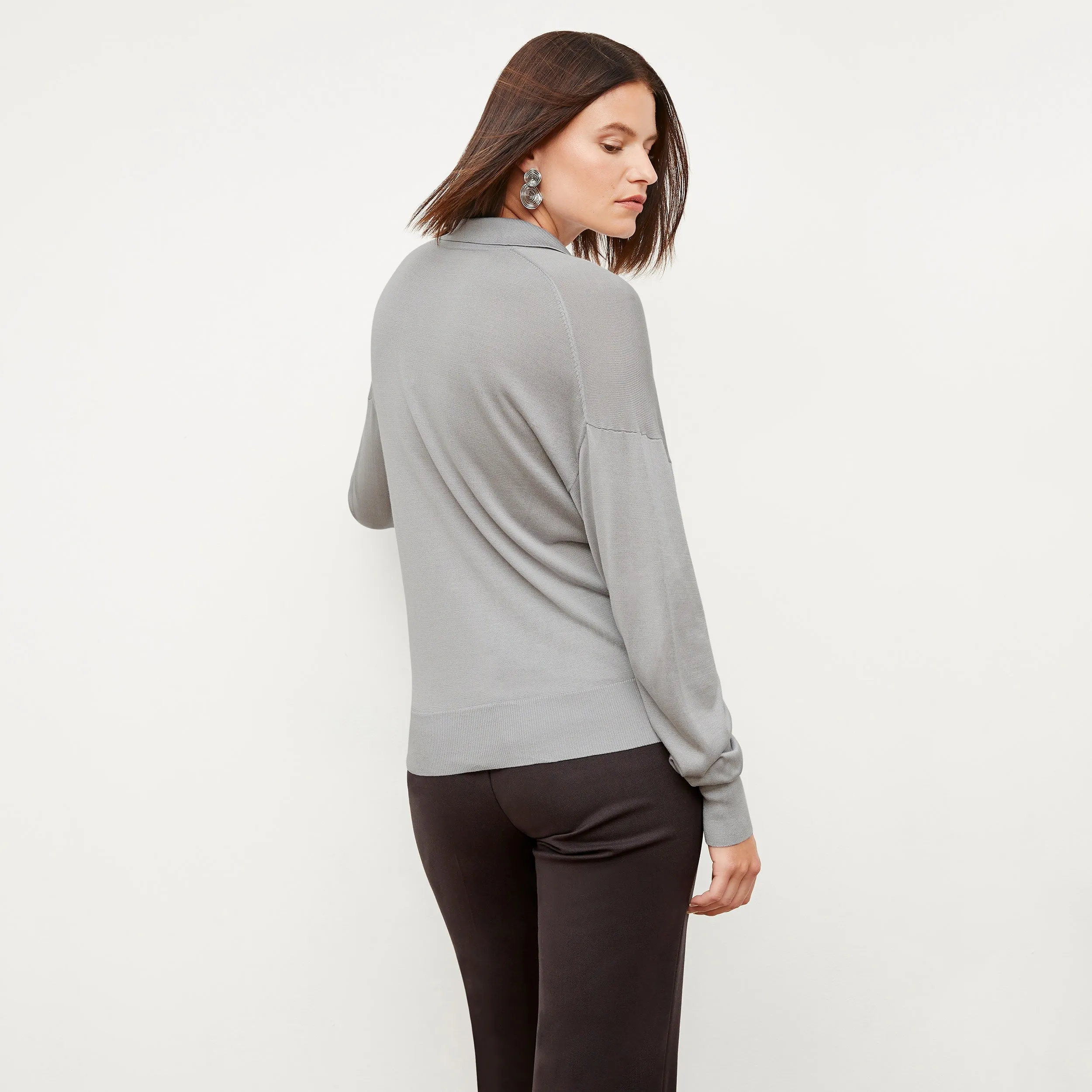 Leo Pullover - Silk Jersey :: Pale Gray