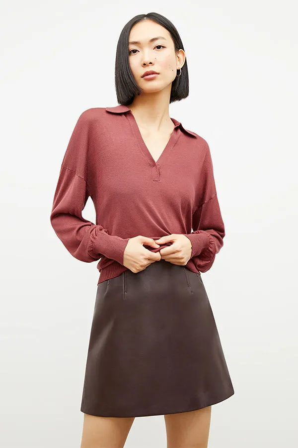 Leo Pullover - Silk Jersey :: Rosewood