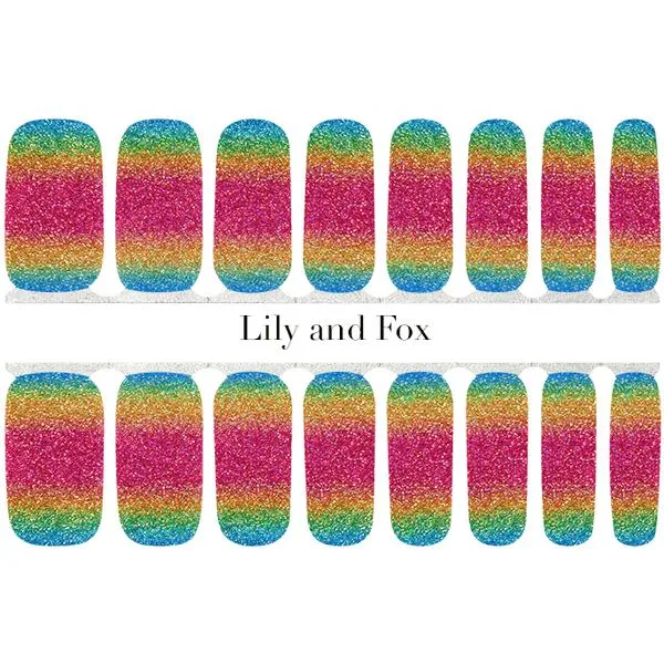 Lily And Fox - Nail Wrap - Rainbow Snow Cone