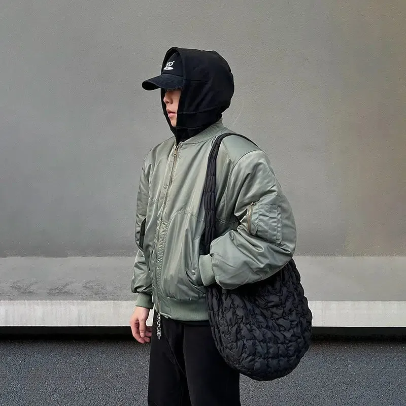 Loose-fitting Thermal Bomber Jacket