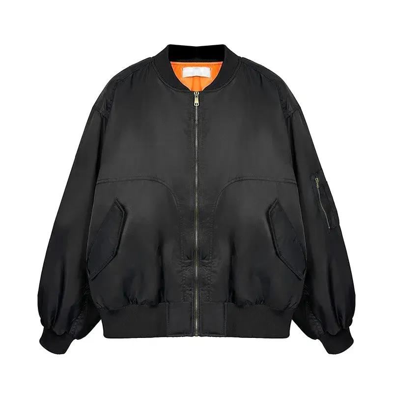 Loose-fitting Thermal Bomber Jacket