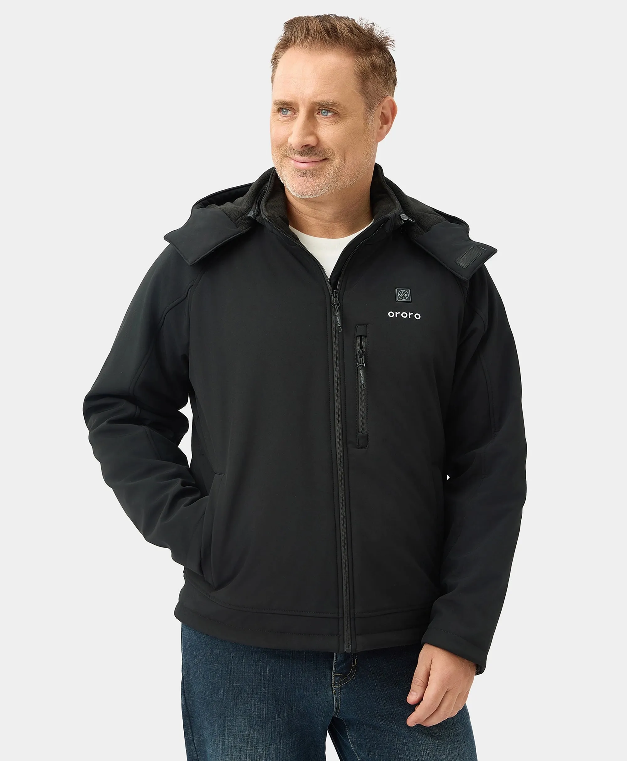 Men's Classic Heated Jacket - Black & Blue / Black