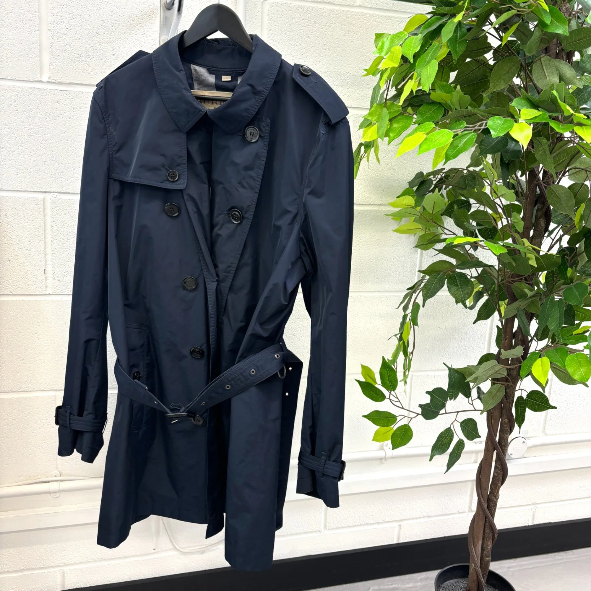 Men's Trench Jacket Navy Size XXL