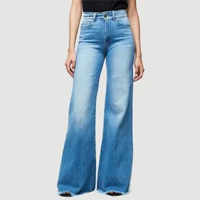 Mid Rise Loose Fit Flare Jeans (Light/Dark Blue, Black)