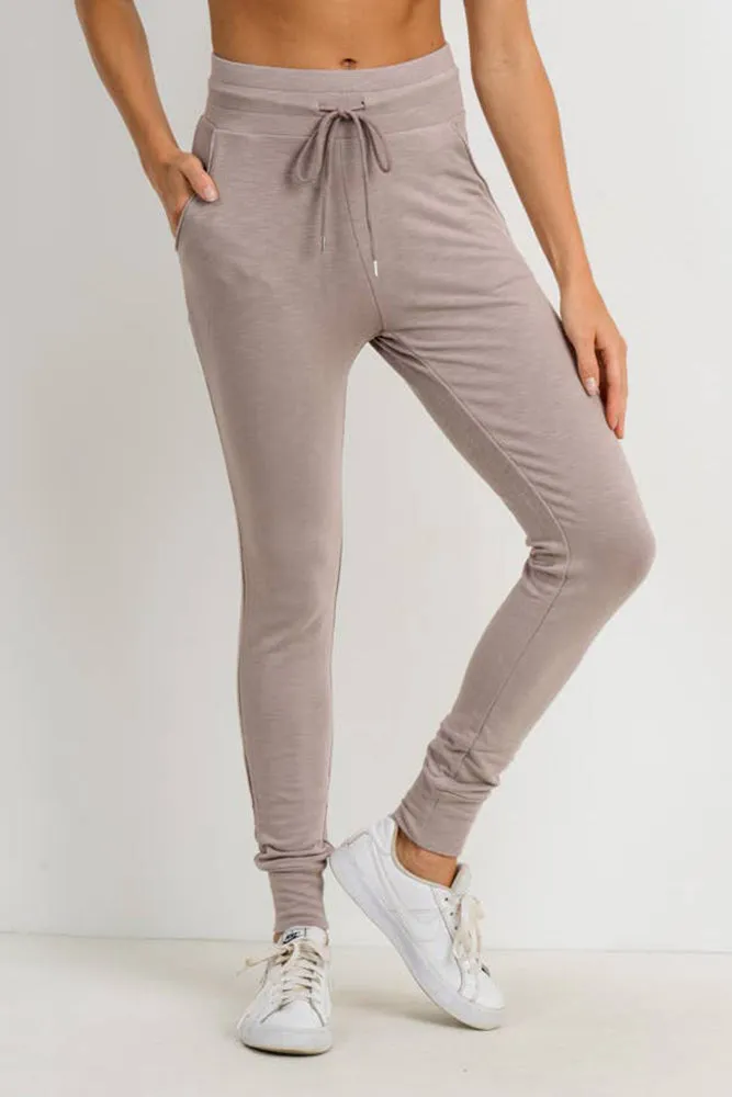 Mono B Highwaist Slim-Fit Cuffed Joggers