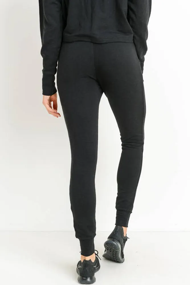 Mono B Highwaist Slim-Fit Cuffed Joggers