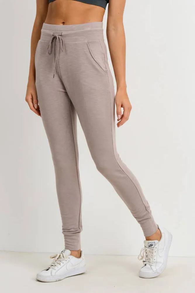 Mono B Highwaist Slim-Fit Cuffed Joggers