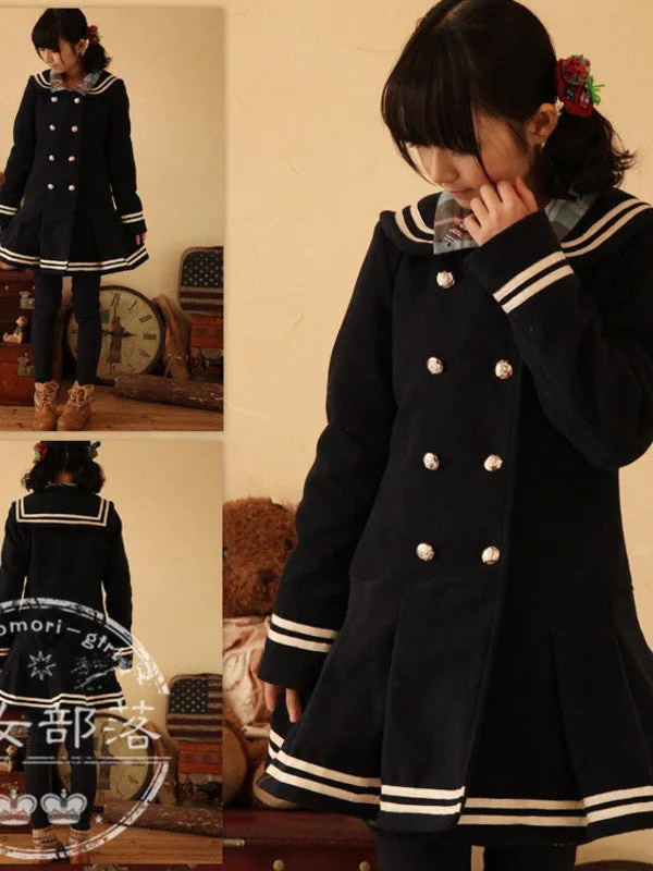 navy double breasted coat