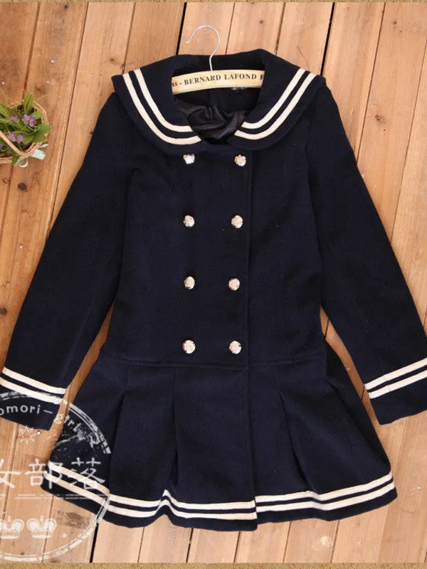 navy double breasted coat