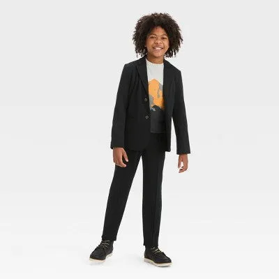 New - Boys' Knit Blazer - Cat & Jack Black 14