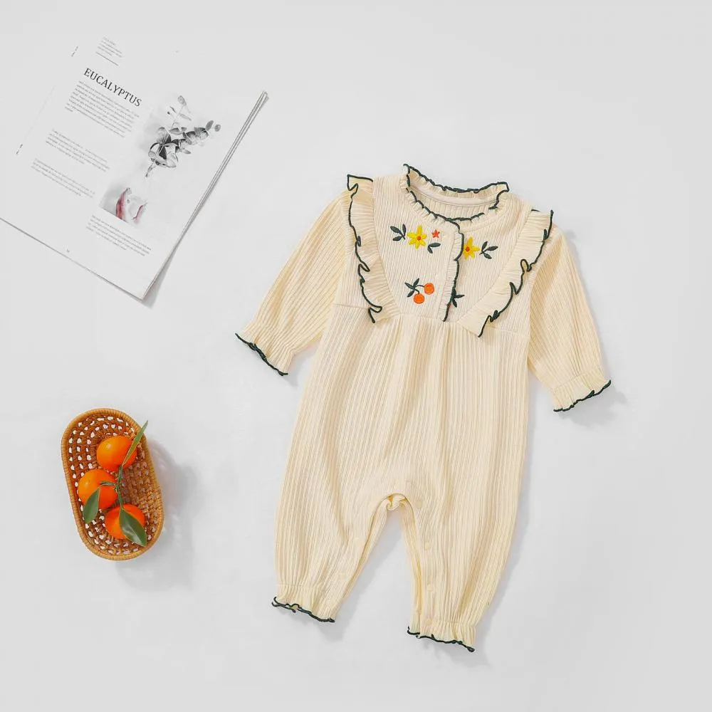 Newborn Baby Girls Embroidered Romper Baby Clothes Wholesale Bulk