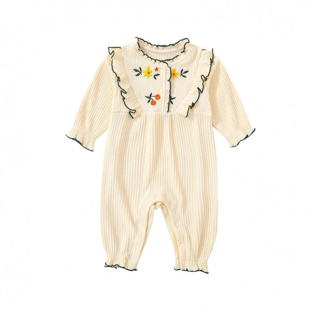 Newborn Baby Girls Embroidered Romper Baby Clothes Wholesale Bulk