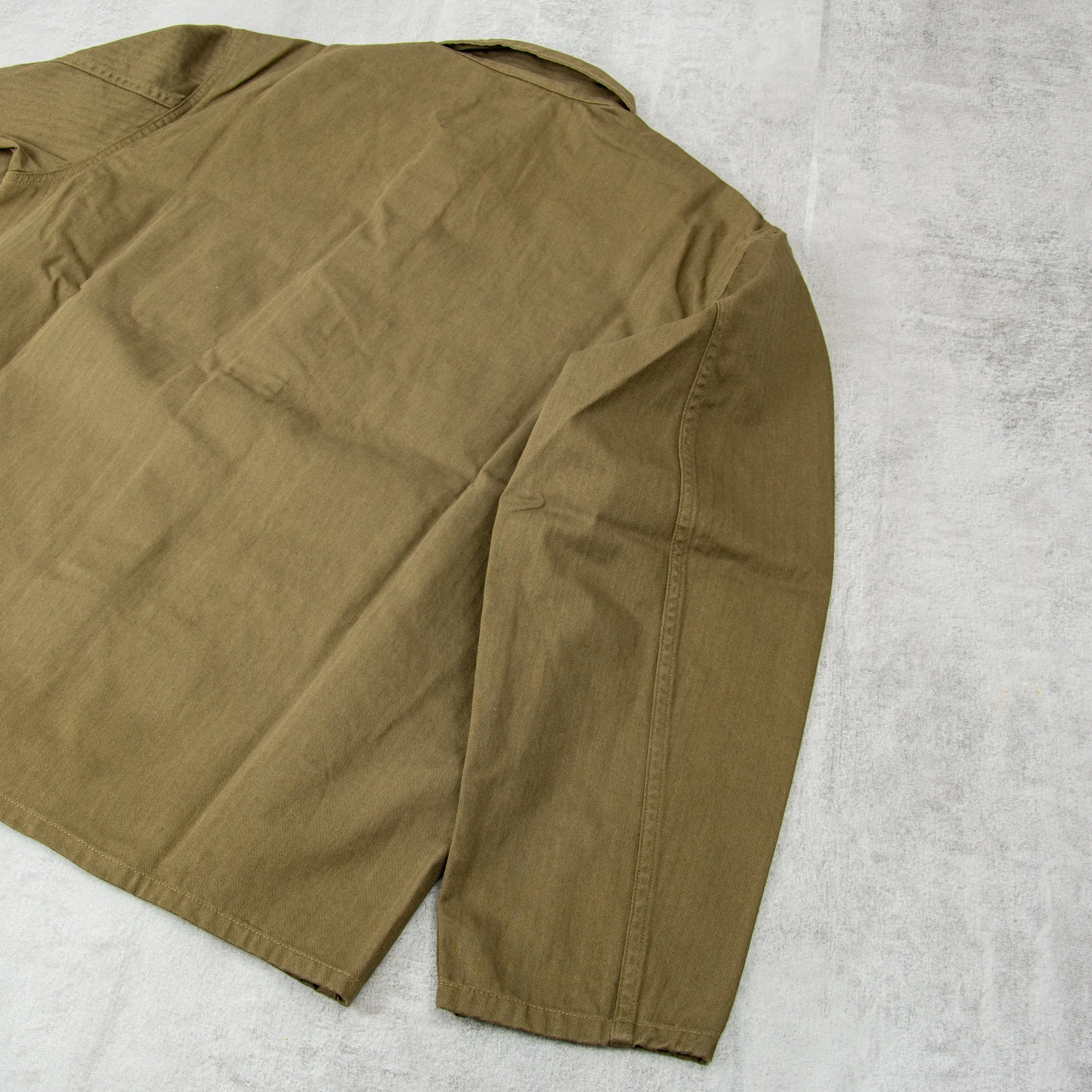 Nudie Buddy Herringbone Chore Jacket - Olive