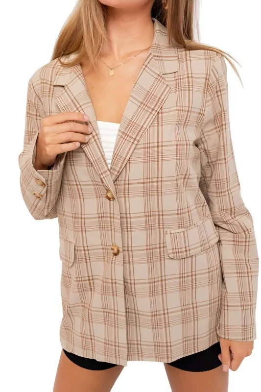 Oversize Plaid Jacket