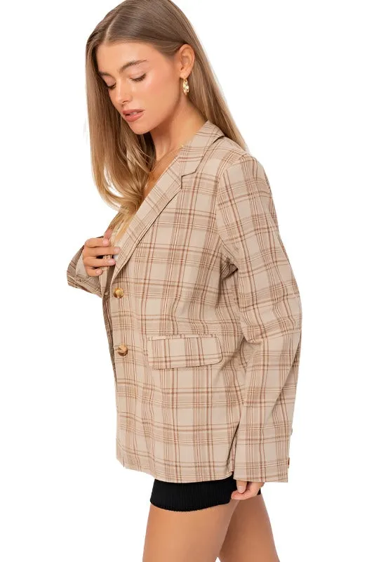 Oversize Plaid Jacket