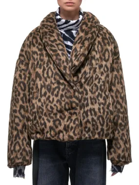 Oversized Leopard Jacket (UWEA101F19FAB001-LEOPARD)