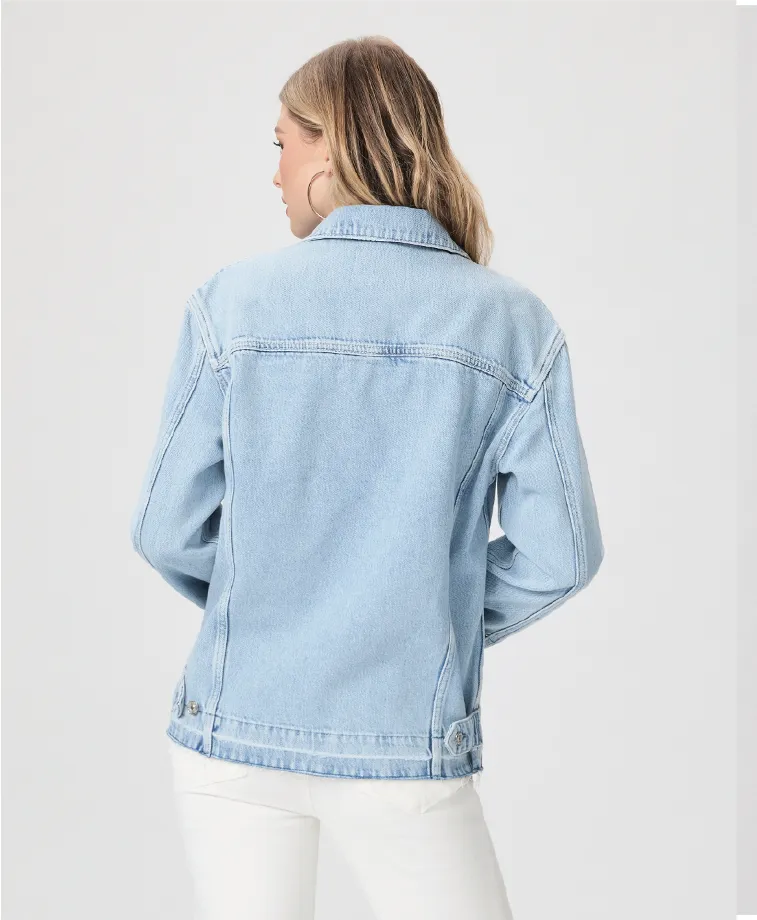 PAIGE - FELIX DENIM JACKET FIFI DISTRESS