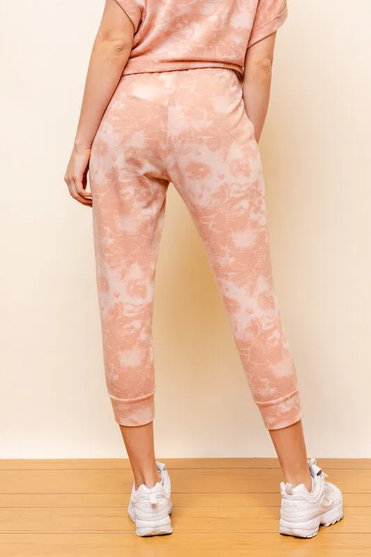 Peach Tie Dye Loungewear Set