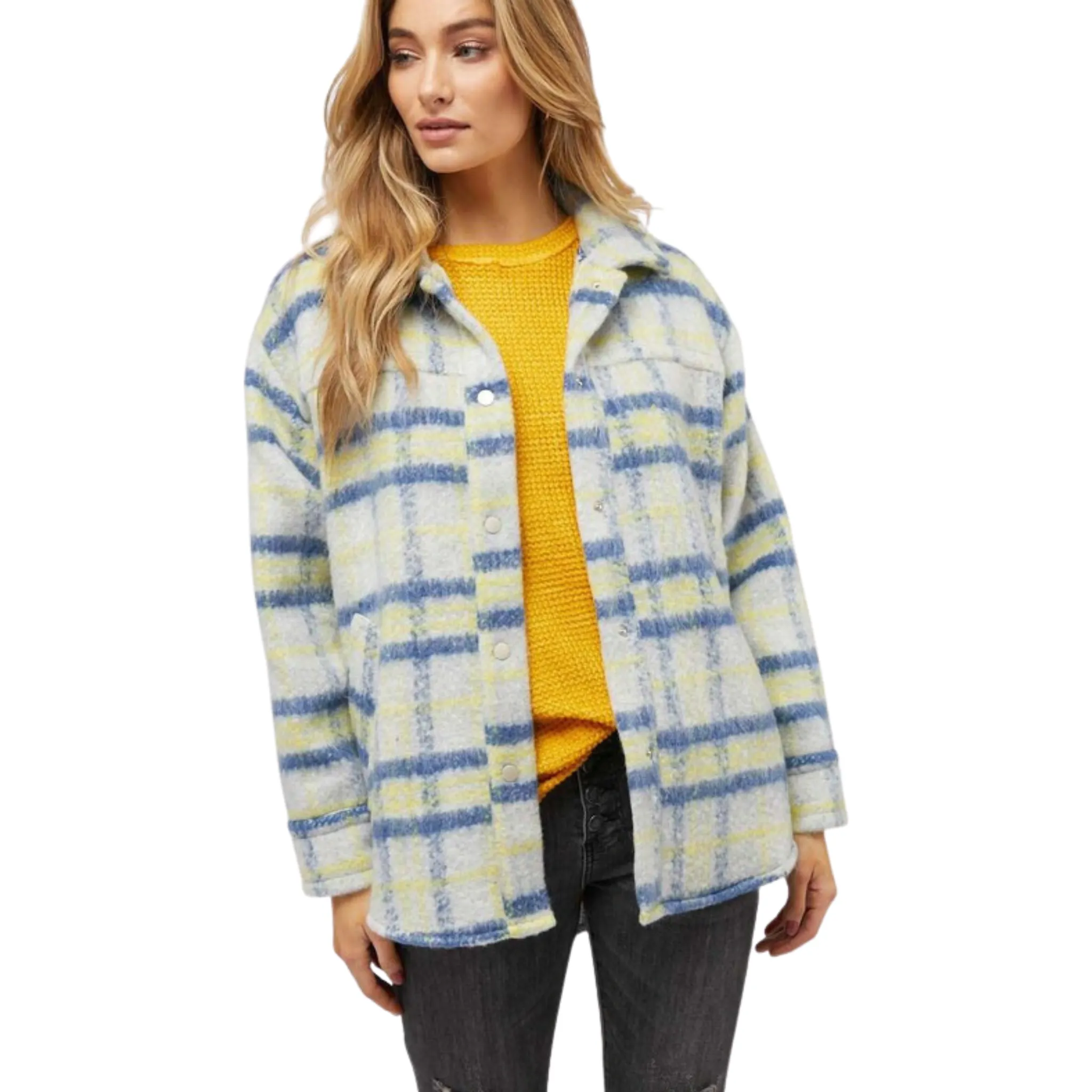 Plaid Button Down Shacket