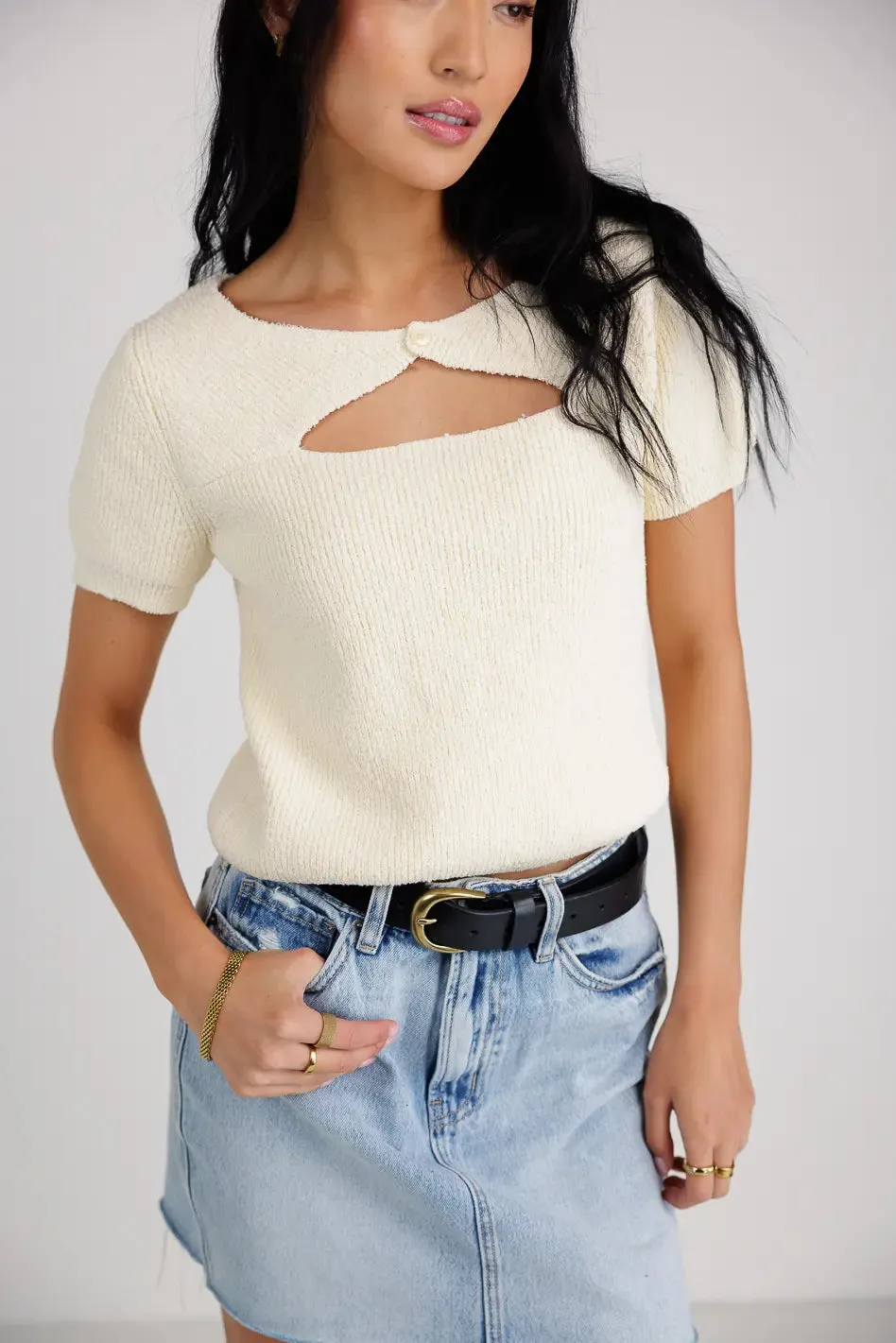 Polly Cut Out Sweater Top