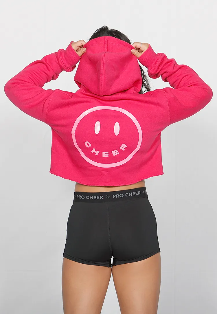 Pretty Smiley Face Crop Hoodie