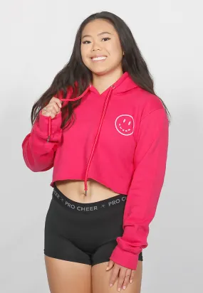 Pretty Smiley Face Crop Hoodie