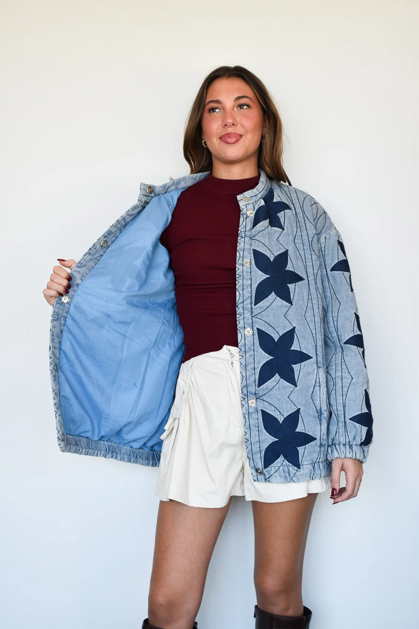 Quilted Denim Jacket