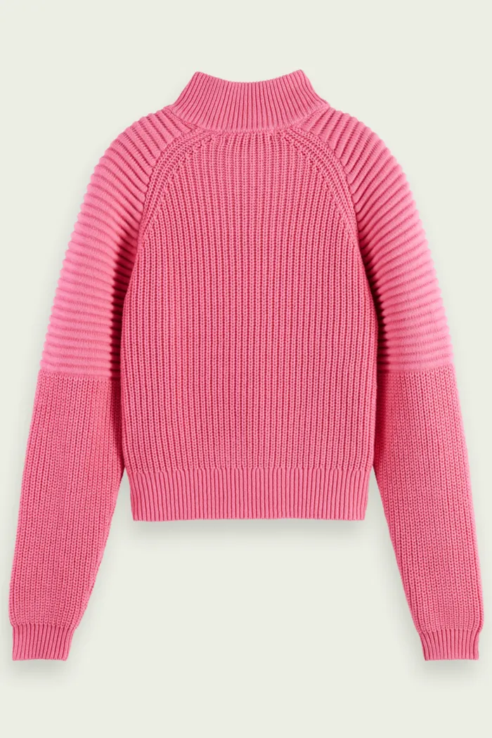 Relaxed Half-Zip Knit Sweater