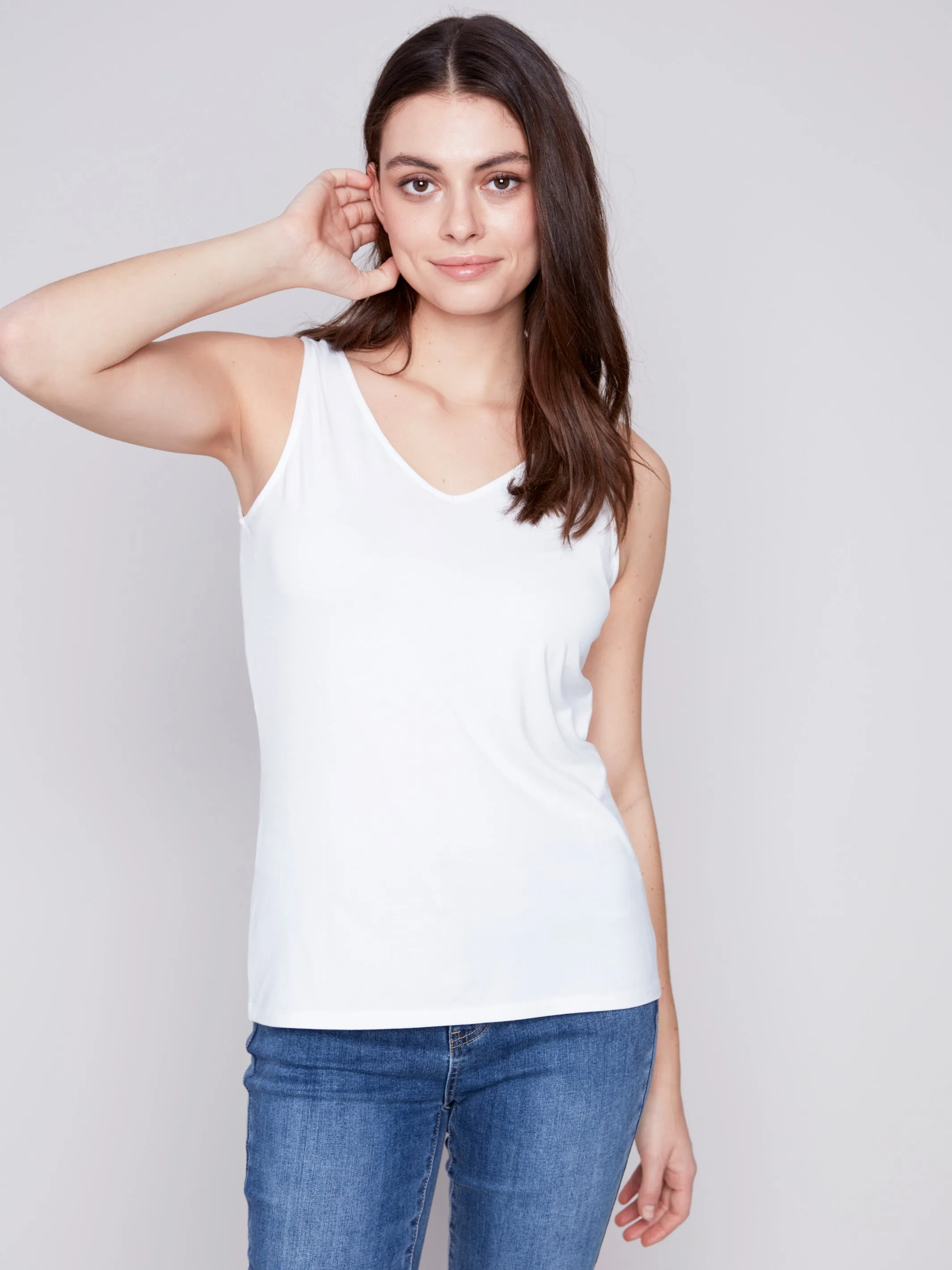 Reversible Bamboo Cami - White